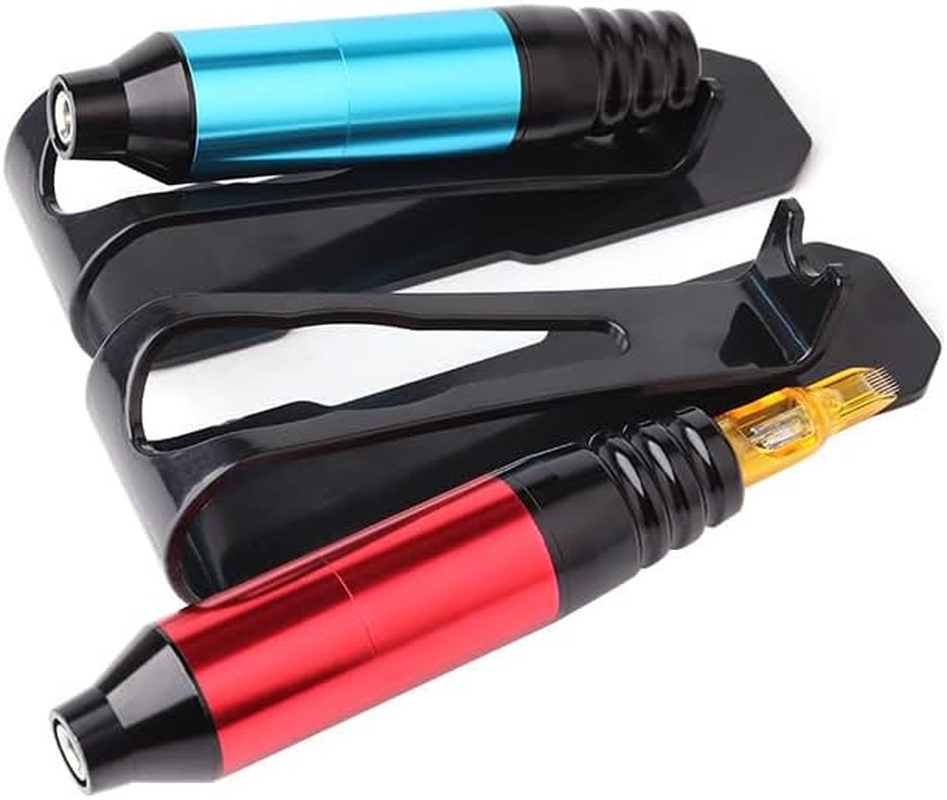 2 Pack Tattoo Pen Holder Stand for Rotary Tattoo Gun Machine Tool Display Stand Tray Frame Rack Rest Support Organizer Shelf Accessories Kit Professional for Most Types of Tattoo Pens