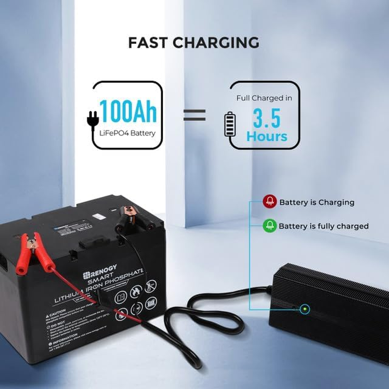 Renogy 20A 240V Ac-To-Dc Lifepo4 Lithium Iron Portable Battery Charger image number 5