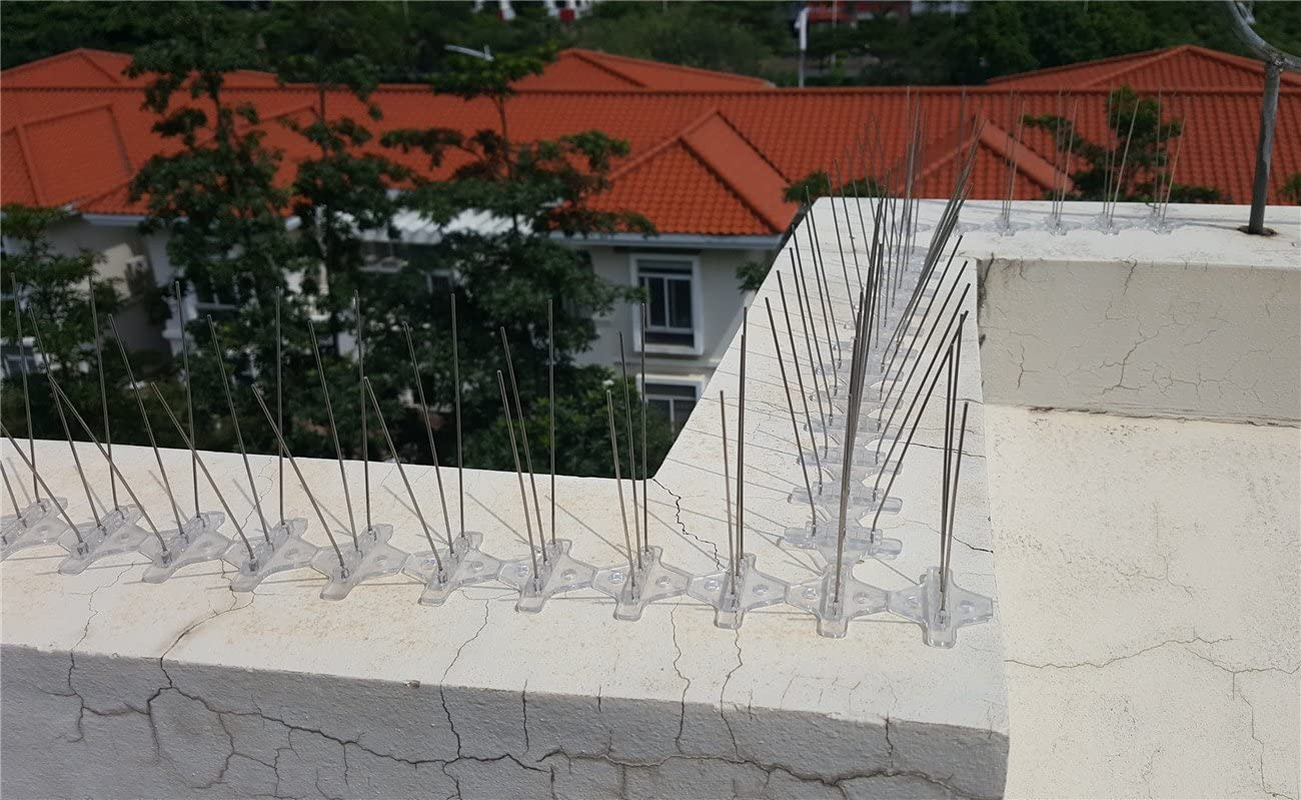 Skycabin Stainless Steel Pre-Assembled Bird Spikes for anti Seagull Possume Magpie Covers 4.8M Bird Deterrent Spike Fence to Keep Pigeon off from Garden Balcony Roof Window image number 1