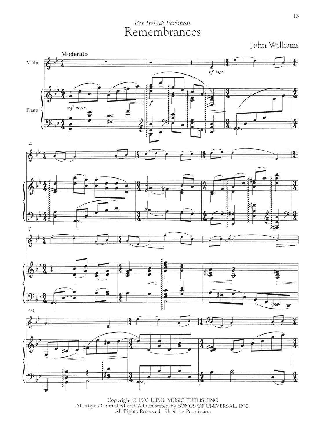 3 Pieces from Schindler'S List: for Violin and Piano image number 6