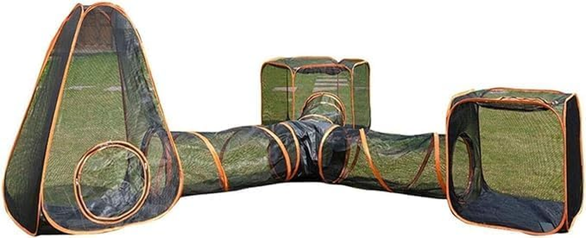 Cat Tent, Tunnel, Outdoor Cat Enclosure for Indoor Cats ，Cube Combo, Play Tents for Cats and Small Animals, for Cats, Kittens, Small Dogs and Small Animals&hellip; (Orange) image number 1