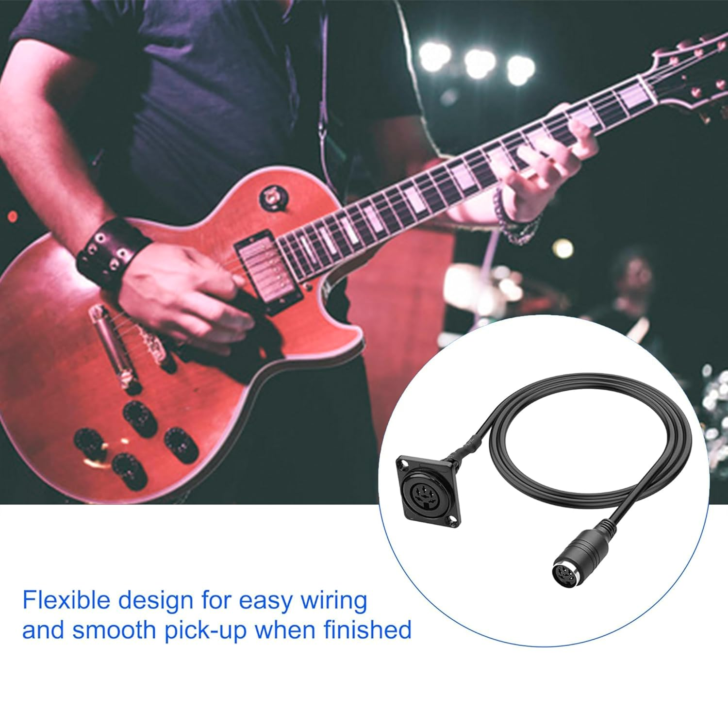 D-Type DIN 5 PIN MIDI Cable Female to Female Extension Cord Panel Mount 5 PIN Female Audio Adapter Cable,Digital Conference Room Audio for Keyboard Synth,Midi Guitar and Other Music Gear image number 6