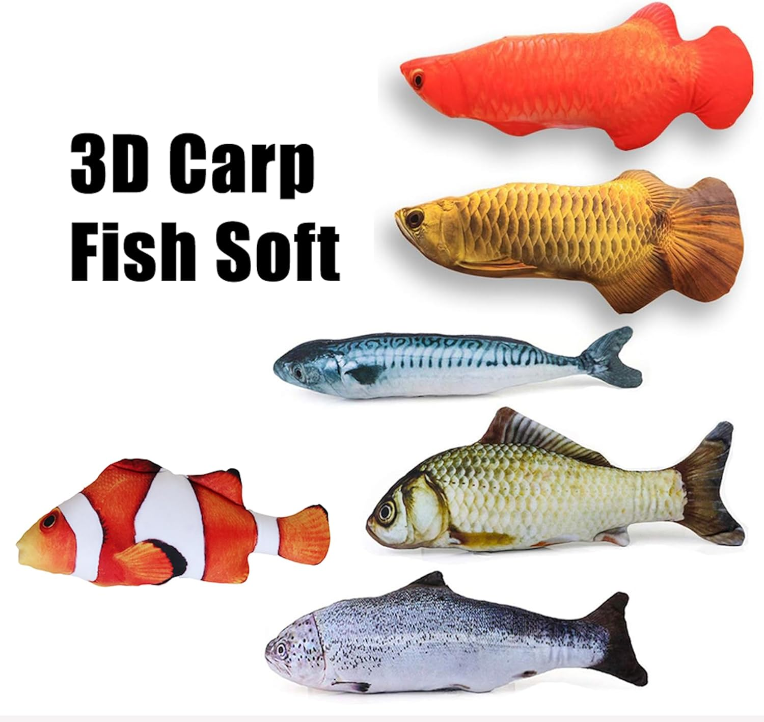 Cat Fish Toys Silvervine Chew Toys with Catnip for Kittens, Interactive Indoor Catmint Dental Toy for Teeth Cleaning, 20&times;7&times;3.5Cm (Mackerel Fish) image number 1