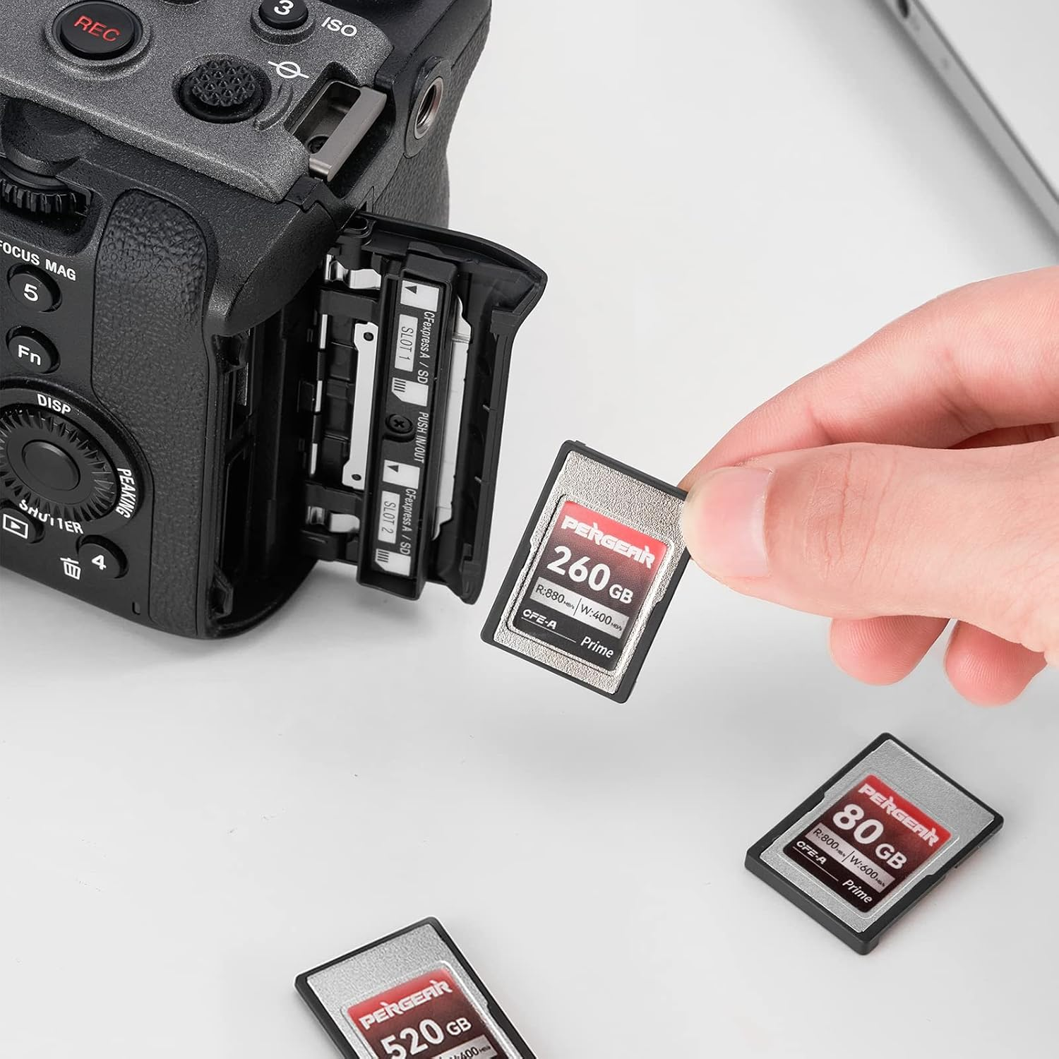 PERGEAR Professional 80GB Cfexpress Type a Memory Card, up to 800Mb/S Read Speed & 800Mb/S Write Speed for 4K 120P,8K 30P Recording image number 2