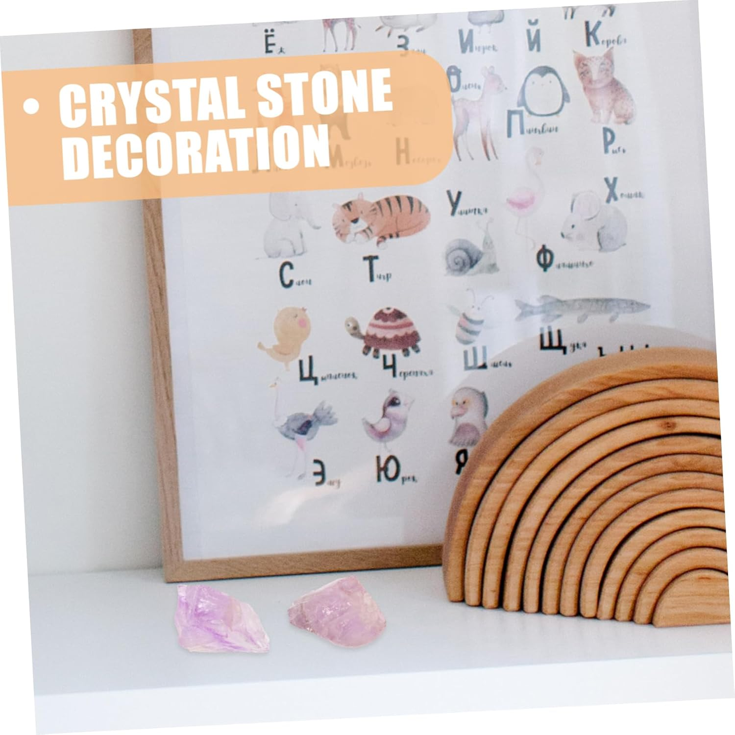Beautiful Crystal Stones Set Aromatherapy Diffuser Stone Crystal Ornament for Home Decor - Light Green image number 6