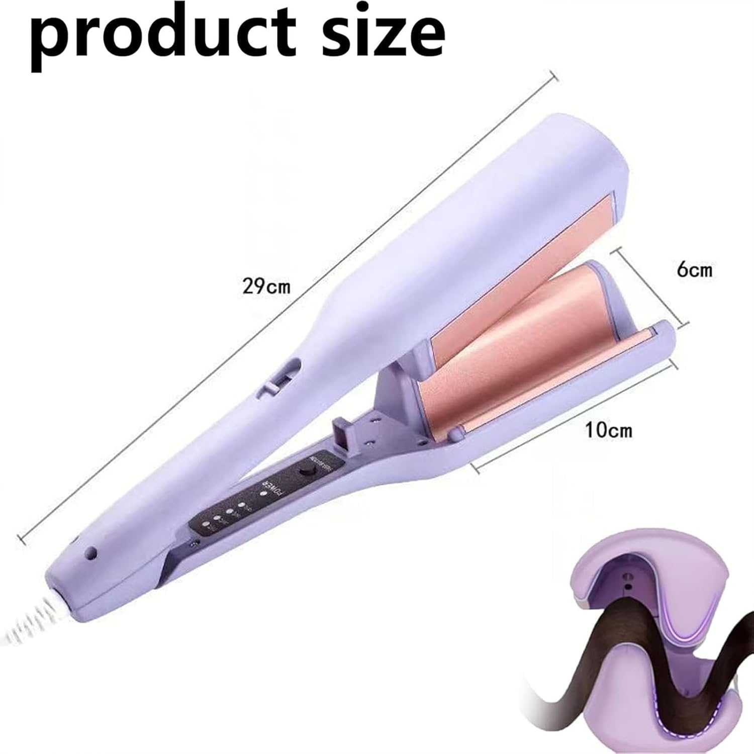 Explicitu Hair Styling Tool with Negative Ionic Technology, Homessencials Hair Styling Tool, 3D Curling Iron Double Sided for Quickly Creating Smooth Waves, Adjustable for Travel & Home (C1PCS) image number 4