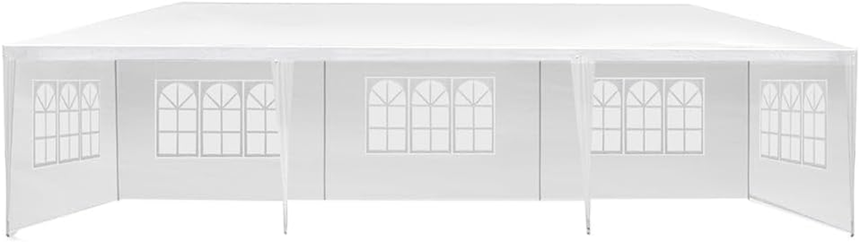 Instahut 3X9M Outdoor Gazebo Party Tent, White Steel Frame with 5 Removable Windows, UV & Water Resistant image number 6