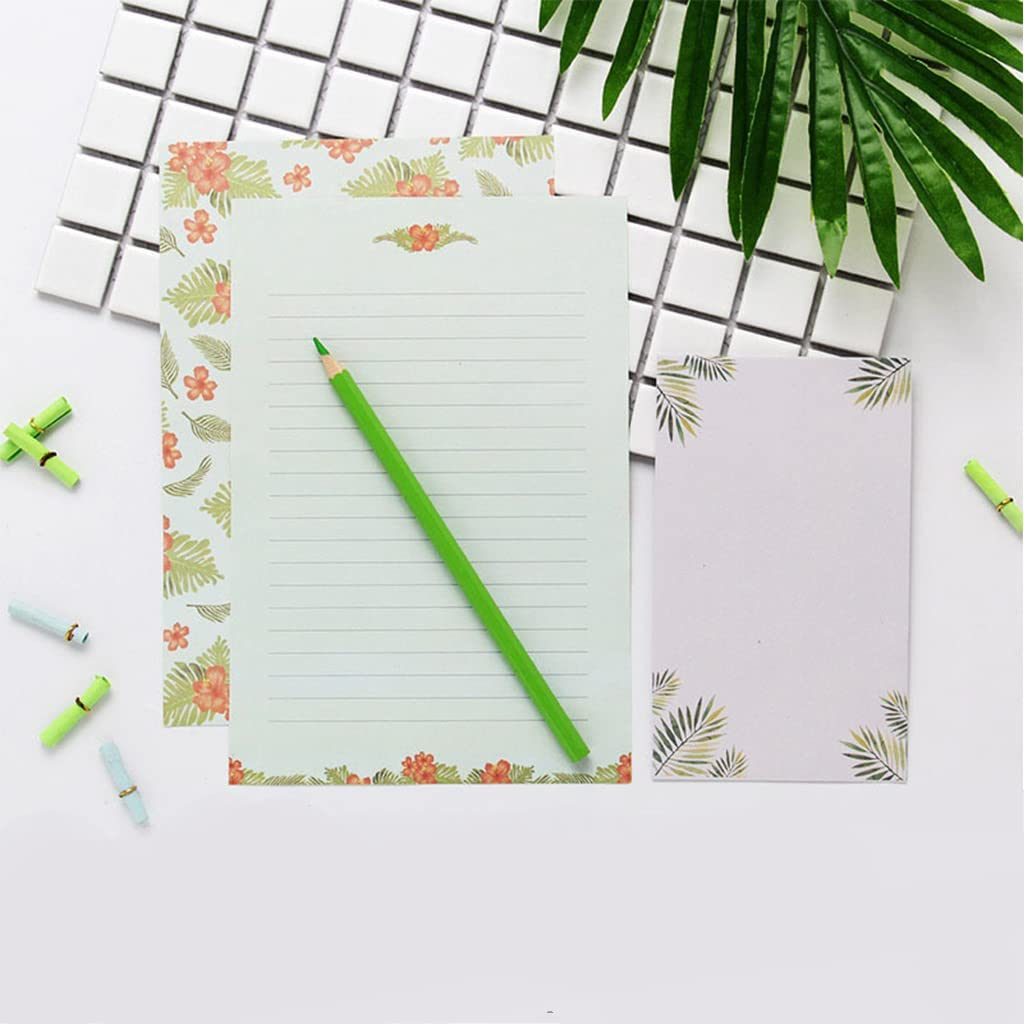 81Pcs Stationary Paper and Envelopes Set, Contain 54 Stationery Paper and 27 Envelopes, Writing Paper Stationery Set, 9 Different Style image number 4