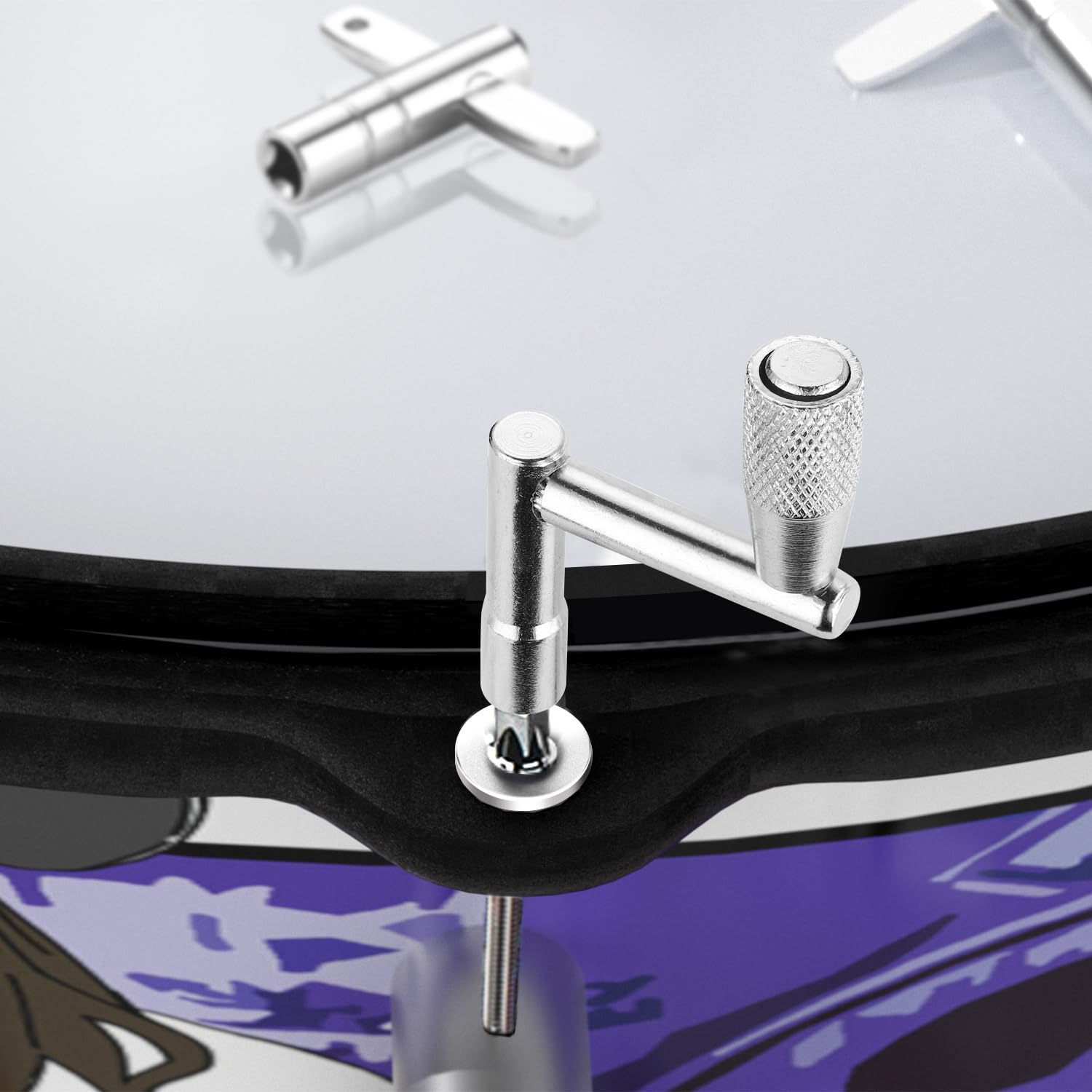 Drum Keys, 3-Pack Drum Tuning Key with Continuous Standard Motion Speed Key, Universal Drum Key Keychain Tuner Percussion Hardware Tool, Sturdy Drum Key Turner Fit for Drum Kit Drum Key Set