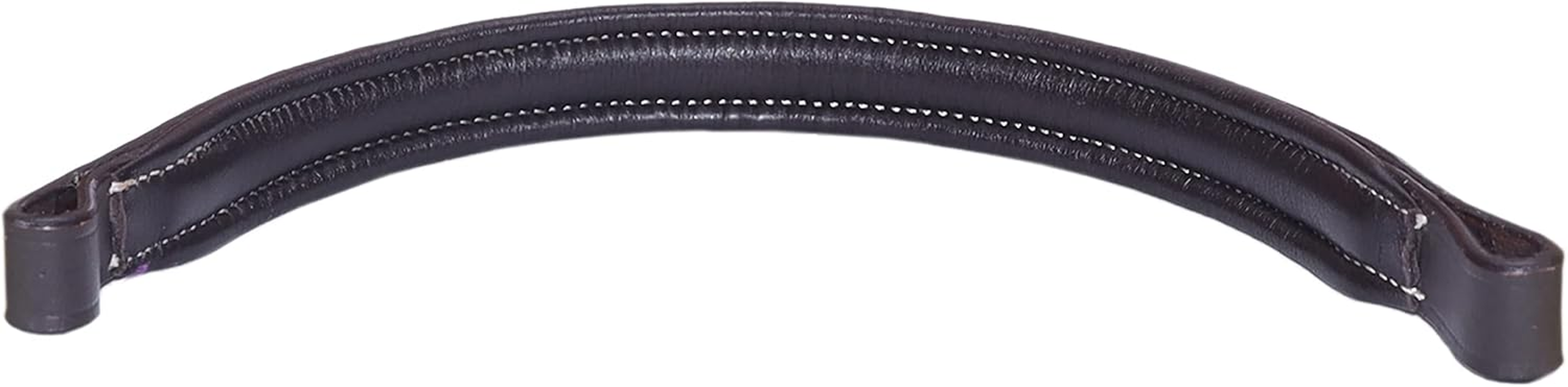 Majestic Ally Straight Crystal Padded Premium Leather English Browband for Horse Bridle image number 1