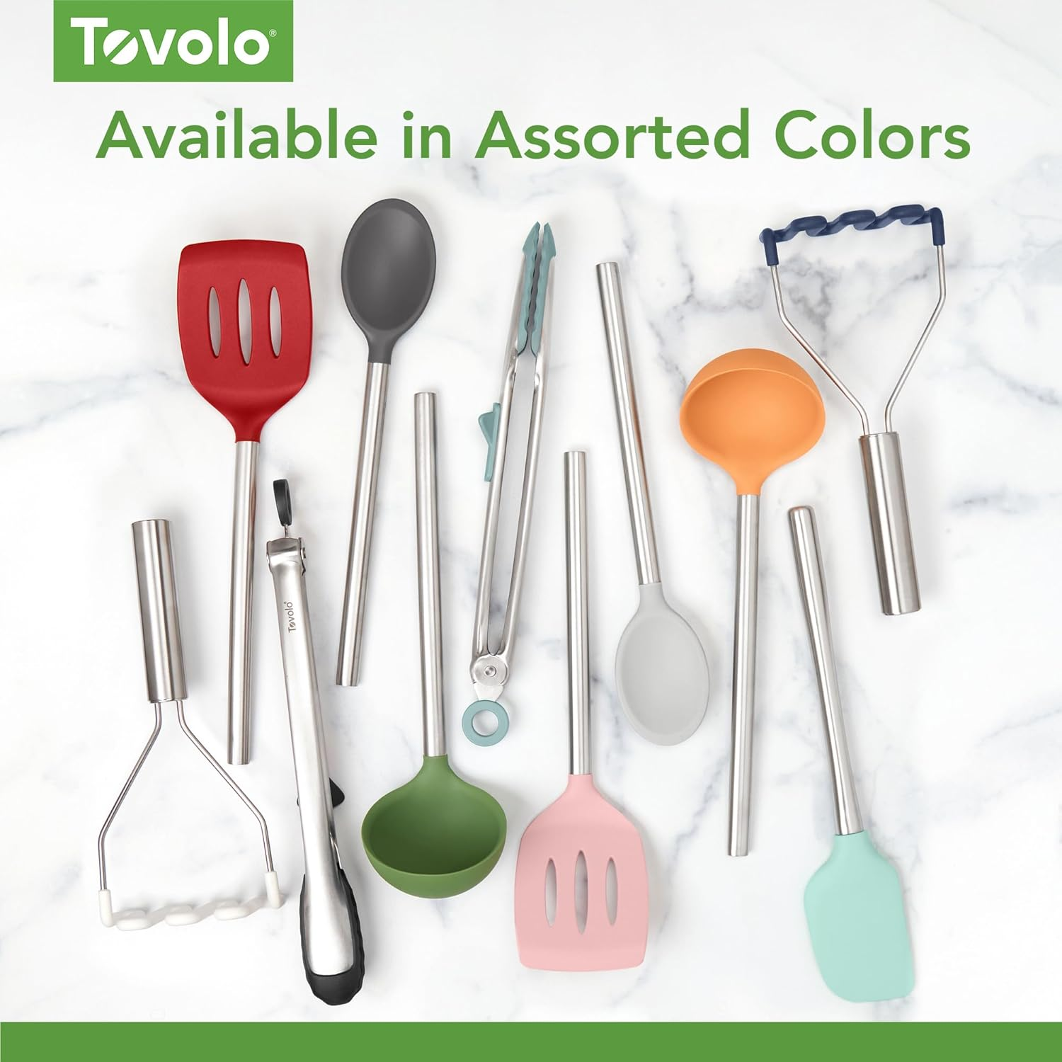 Tovolo Silicone Slotted Turner with Stainless Steel Handle (Charcoal) - Kitchen Utensil & Gadget Essential for Non-Stick Cookware, Apartment, & New Home/Scratch-Resistant, Bpa-Free, Dishwasher-Safe