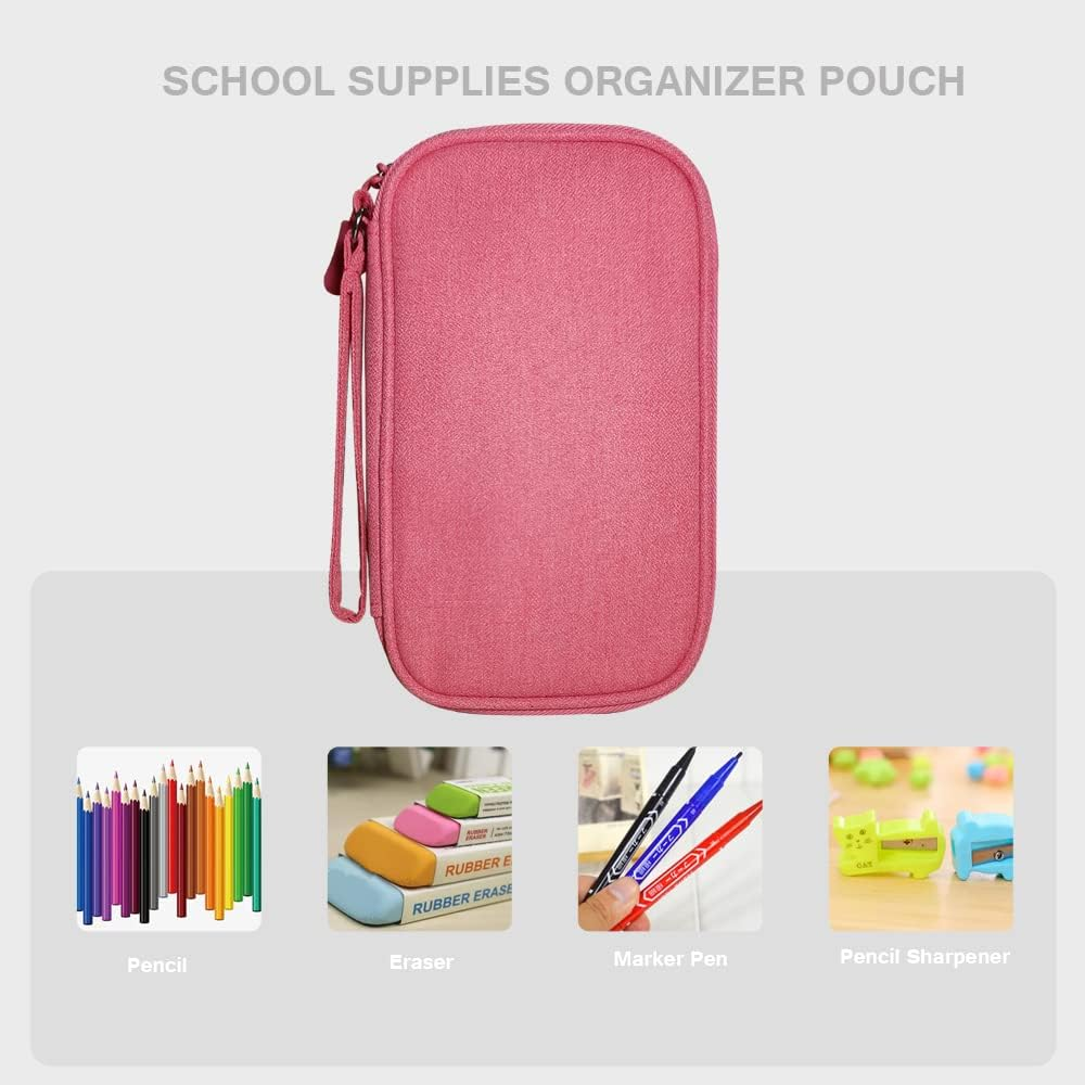Electronics Organizer Bag Pouch Cable Charger Organizer Travel Shockproof Cord Carrying Case for Earphone Powerbank USB Hard Drive SD Card ( image number 7
