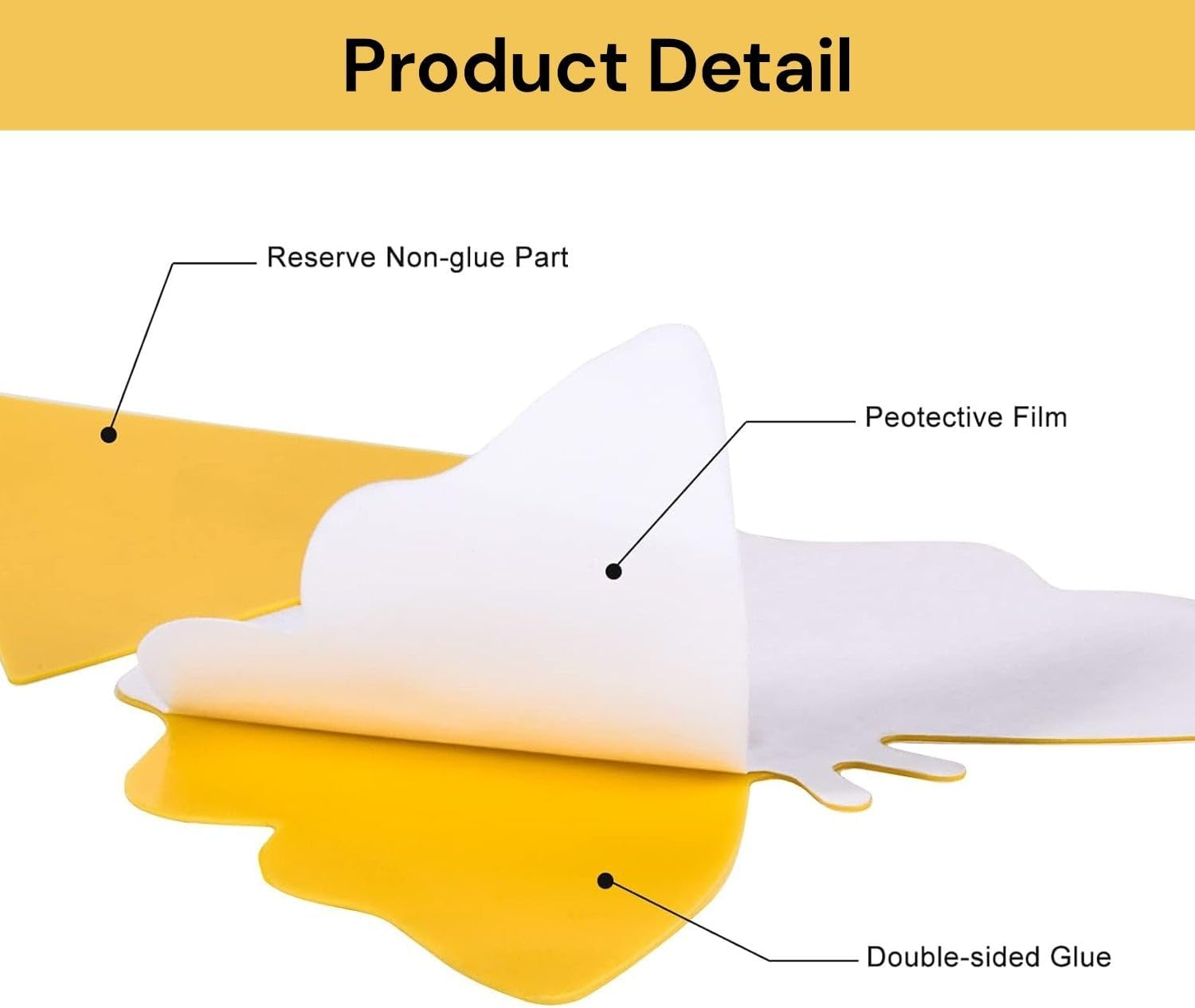 EZONEDEAL 12 PCS Sticky Traps, Yellow Dual-Sided Sticky Insect Catcher with Twist Ties Fruit Fly Fungus Gnat Trap for Whiteflies Mosquitos Fungus Aphids Leafminers Indoor Outdoor Use image number 2