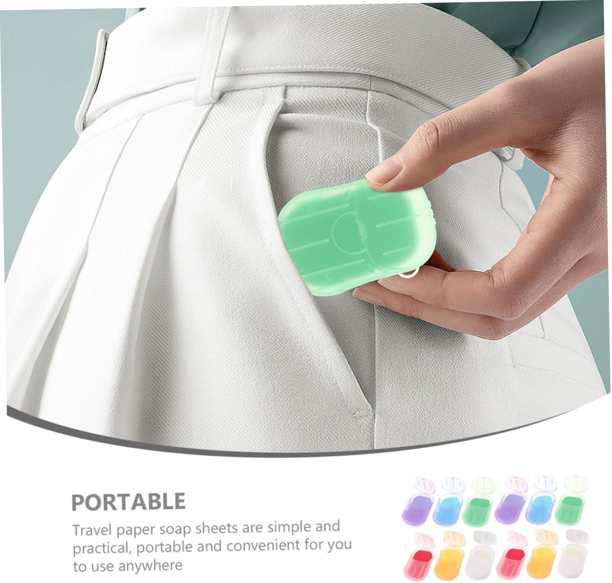 12 Boxes Sheets Paper Soap Mini Soaps Soap Paper Pp Travel Portable Hand Soap image number 2