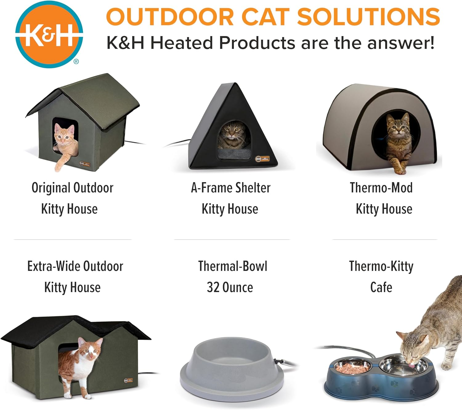 K&H Pet Products Outdoor Cat House Extra-Wide Unheated Olive 26.5 X 15.5 X 21.5 Inches image number 4