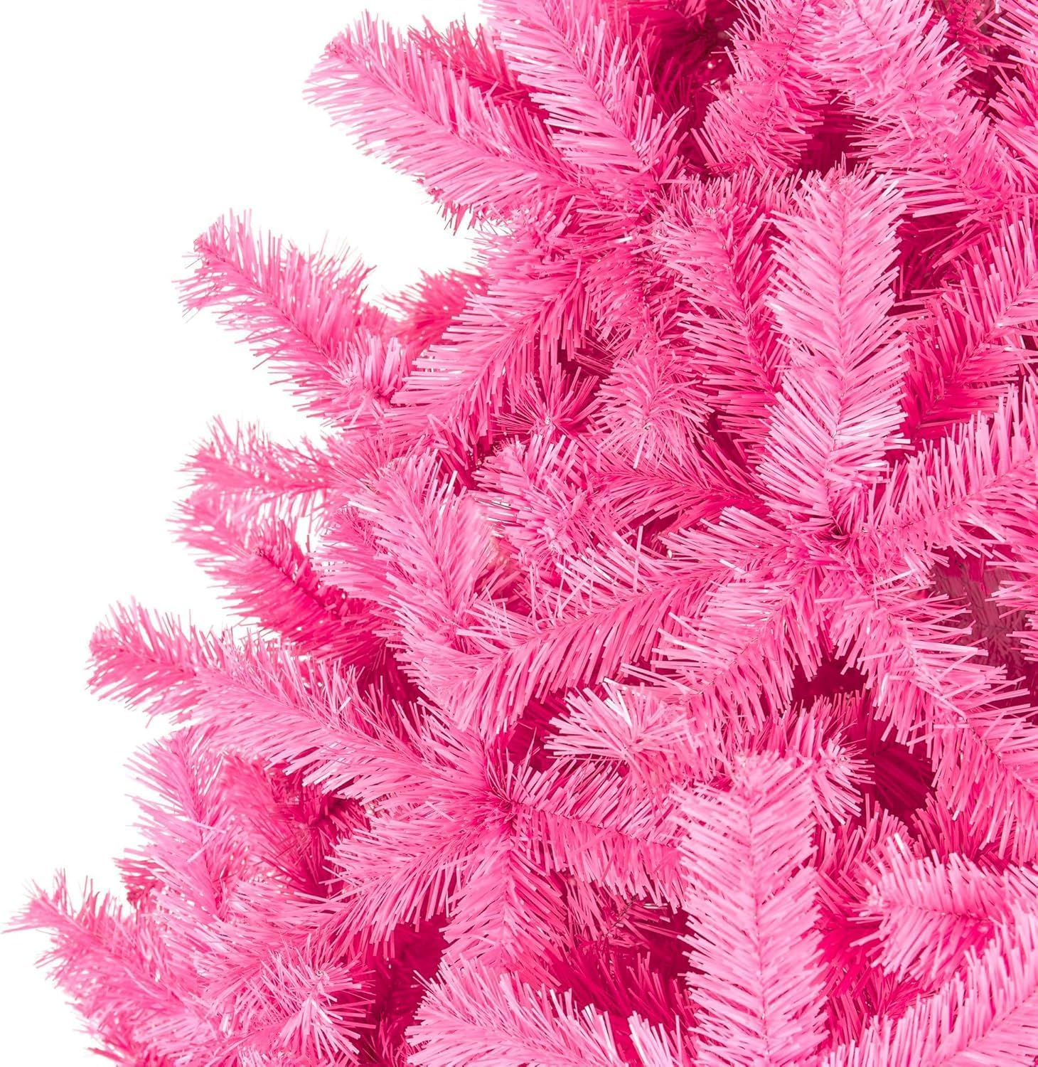6Ft 1.8M Pink Christmas Tree, with Bushy 772 Tips Metal Stand, Easy Assembly 180Cm Artificial Xmas Tree Decoration for Indoor Outdoor Home Party Holiday image number 5