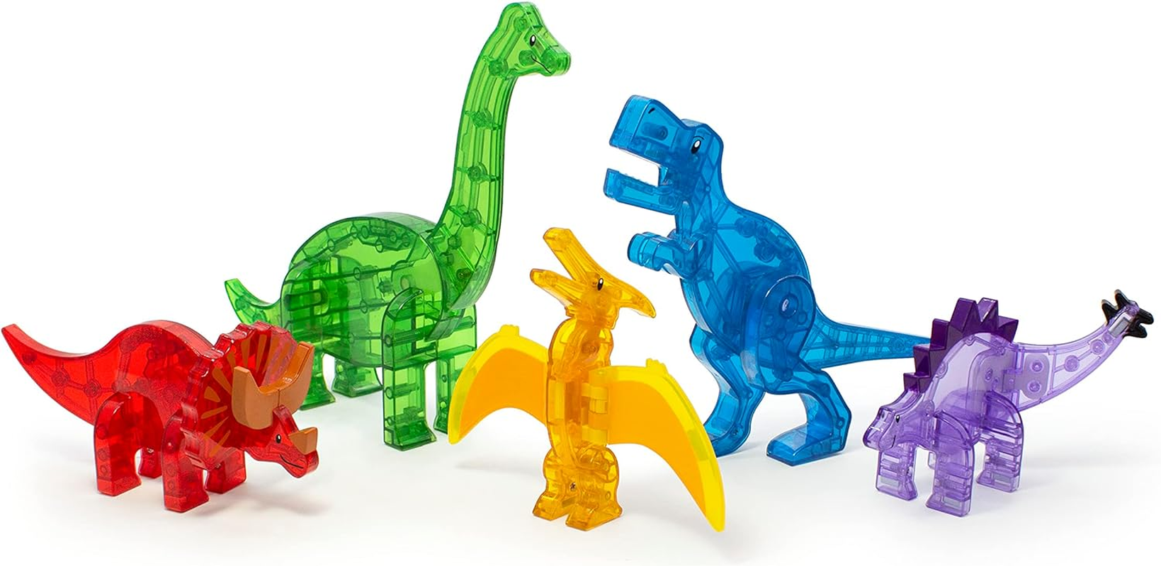 Magna‑Tiles Dinos Magnetic Construction Toy Set &ndash; 5-Piece Magnetic Dinosaur Tiles &ndash; Creative STEM Building Play for Kids, Compatible with Other Magna-Tiles, Ages 3+ image number 3