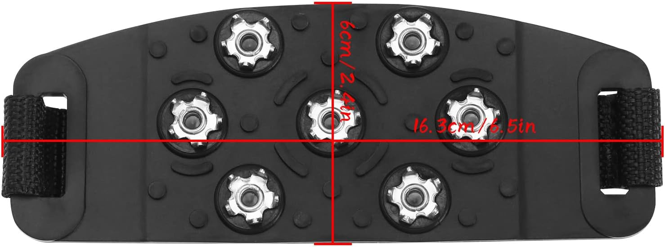 Emagtech 1 Pair Slip-On Shoe Grippers 7 Studs Ice Snow Grips Snow Walk Traction Cleats Crampons anti Slip Spikes Grips for Shoes Trainers Boots