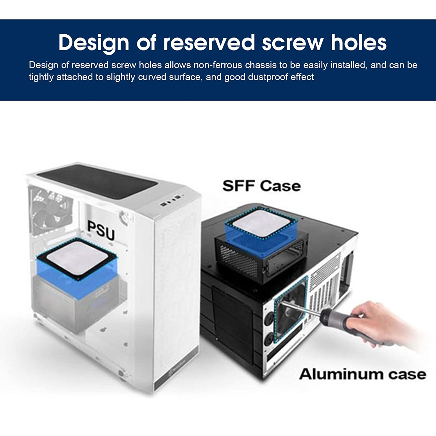 PC Cooler Fan Filter, Magnetic Frame PC Fan Dust Mesh Dustproof Computer Case Cover Dust Filter for Computer Cooler Fan image number 5