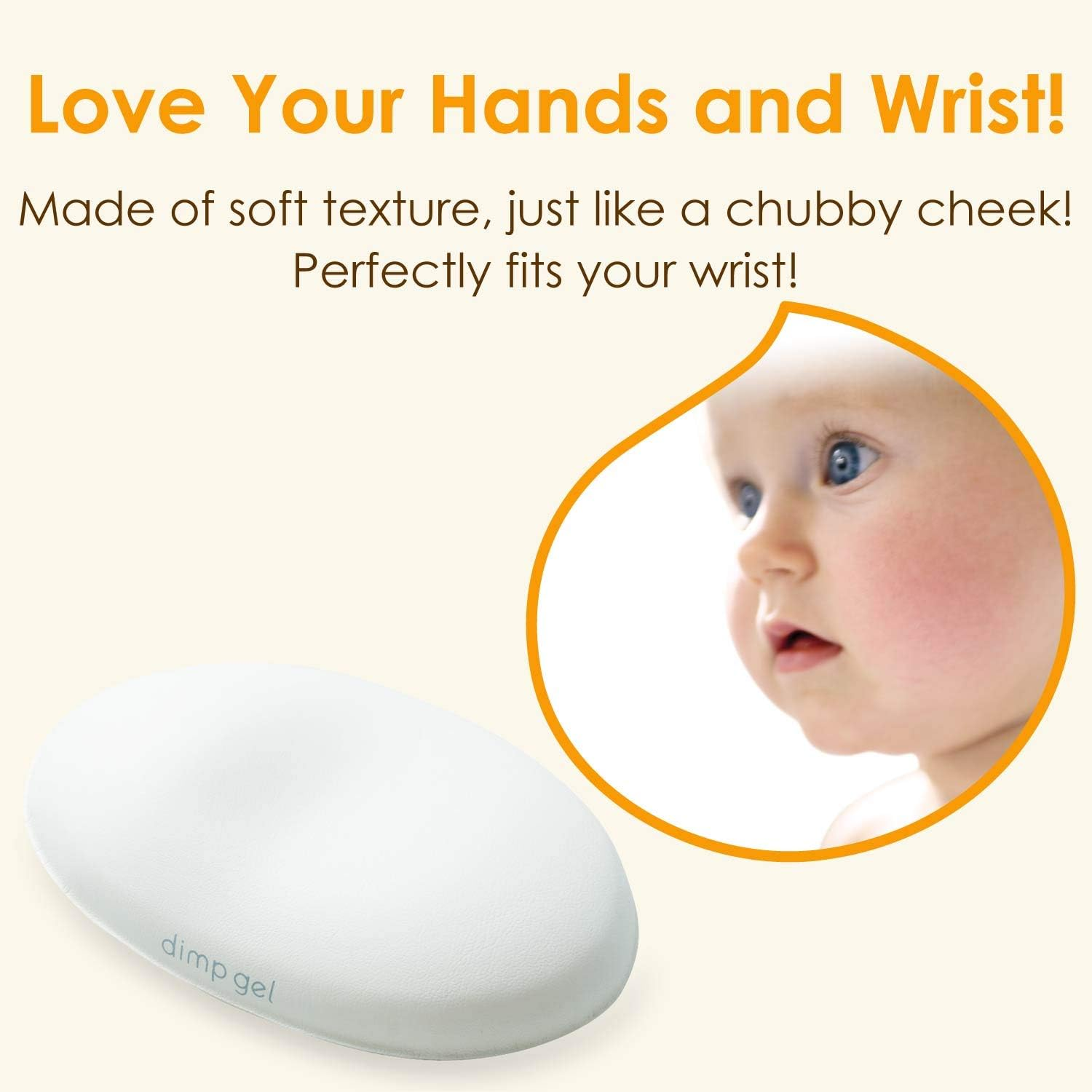 ELECOM Wrist Rest "Dimp Gel" / Memory Foam/Anti Skid/Ergonomic Design for Office/Gaming White MOH-DG01WH image number 3