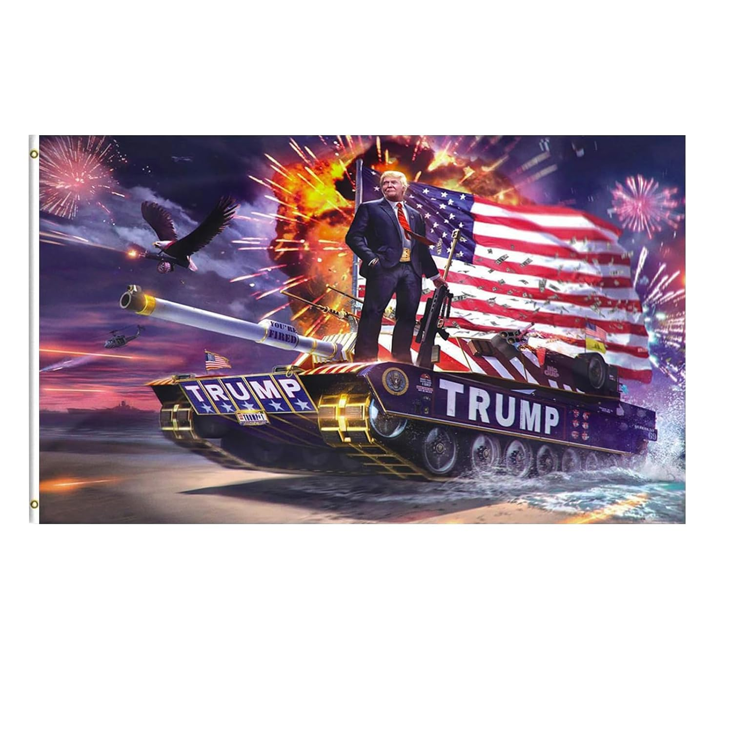 Trump Flag 3X5 Outdoor 2024, Donald Trump Garden Tank Flags Banner Indoor Outdoor for American President (2 Brass Grommets)&hellip;