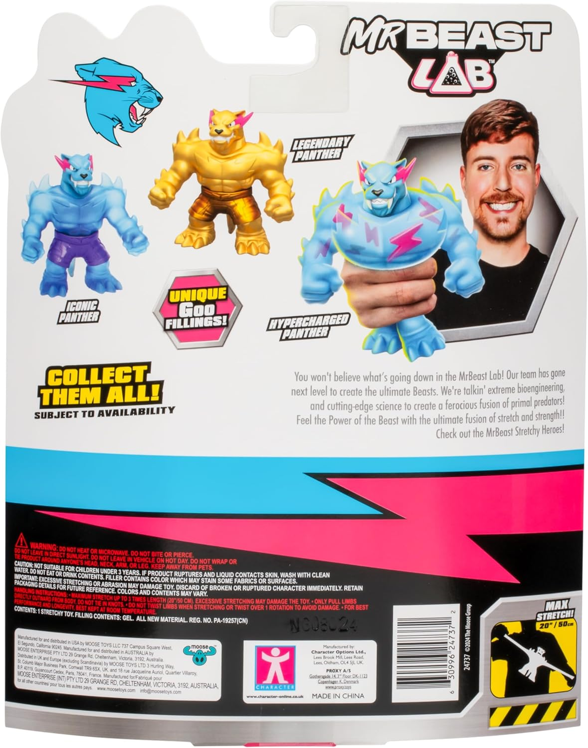 Mrbeast Lab Heroes of Goo JIT Zu Goo Iconic Panther, Squeeze, Squish and Stretch Mrbeast'S Panther up to 3 Times Its Size, Collect All 3 image number 2