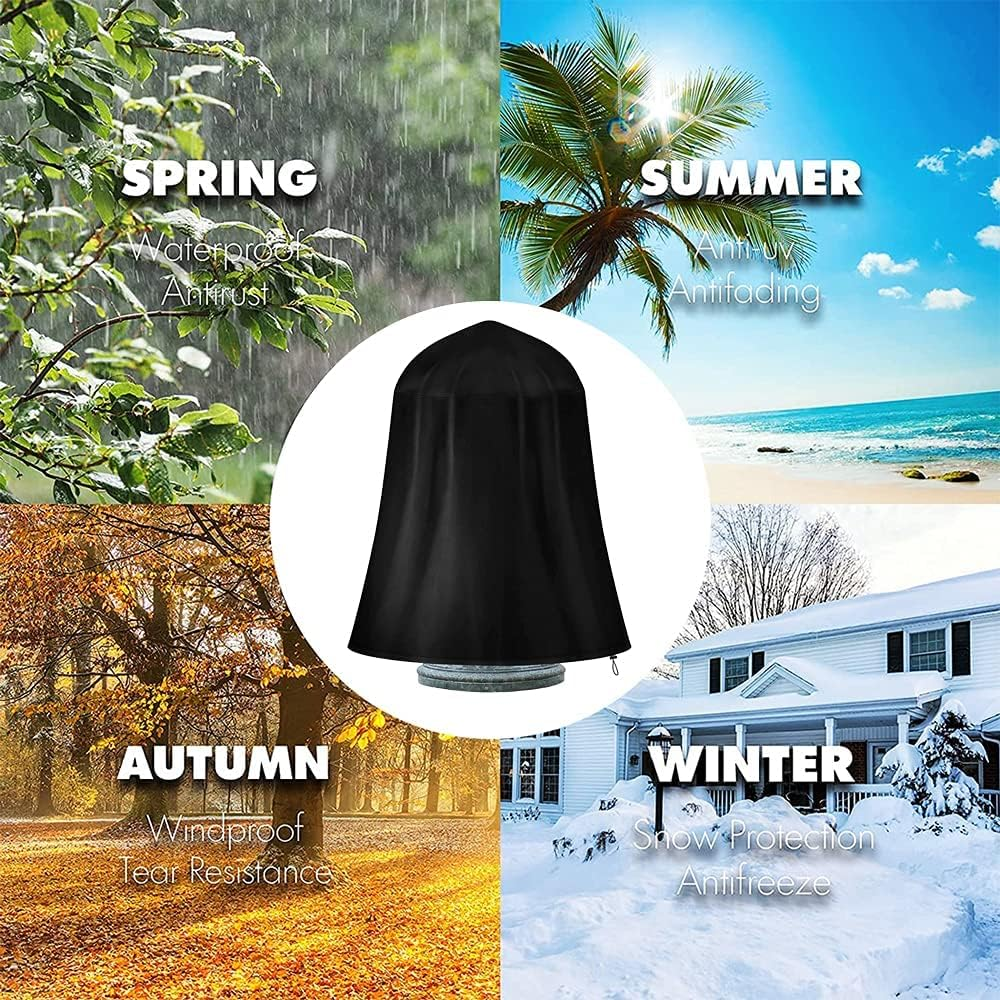 Outdoor Patio Fountain Cover 48" X 68" Waterproof Weather Resistant Protective Cover for Winter Outdoor Garden Fountain Statute Heavy Duty Fountain Cover with Adjustable Locking Drawstring image number 1