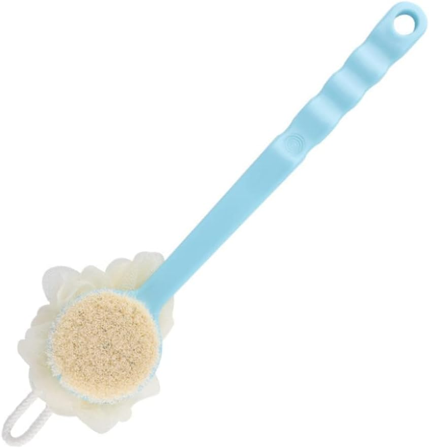 IFAN&trade; Back Scrubber for Shower Bath Brush Body Bath Back Scrubber&Bomb 2-Side Dual-Purpose Shower Pouf (Blue) image number 3