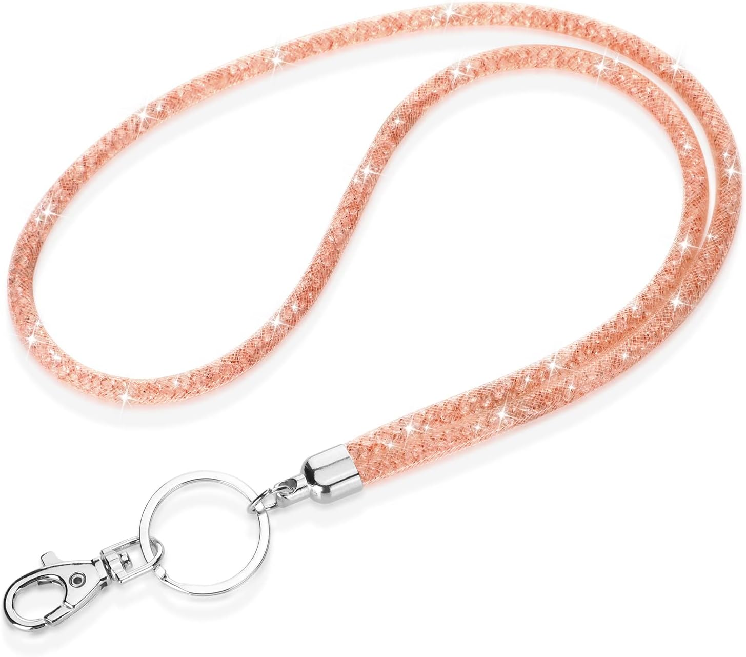 Soleebee Bling Crystal Lanyard, 31.5'' Office Neck Strap Lanyard, Lanyard Keychain with Metal Clasp & Keyring