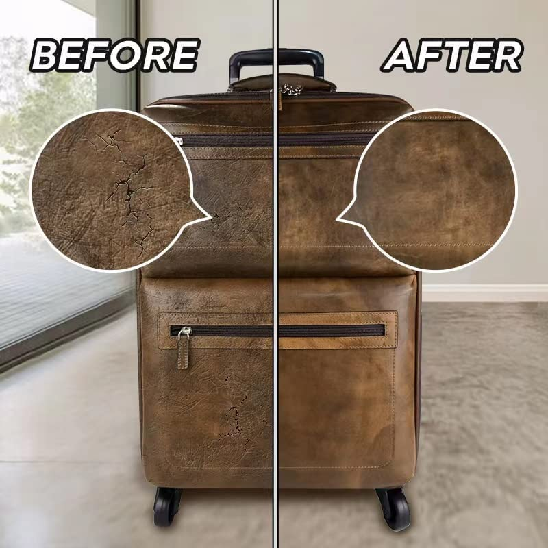 Leather and Vinyl Repair Kit - Restorer of Your Furniture,Car Seats,Sofa,Jacket,Purse,Belt,Shoes,Genuine,Italian,Bonded,Pu Leather. (Brown) image number 5