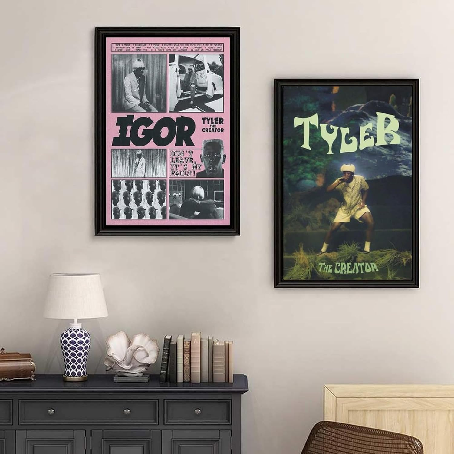 Music Tyler the Art Creator Canvas Poster Poster a Set of 2 Canvas Posters Room Aesthetic Festival Gift Family Bedroom Decor Wall Art Home16X24Inch(40X60Cm) Style image number 1