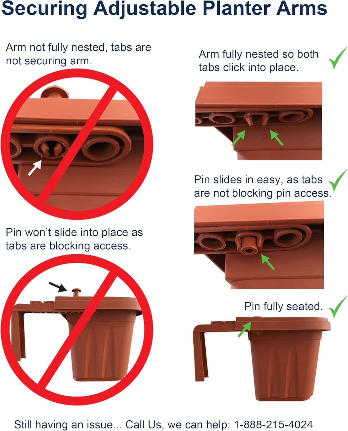 Apollo Exports International 24" Adjustable Railing Planter, Black image number 1