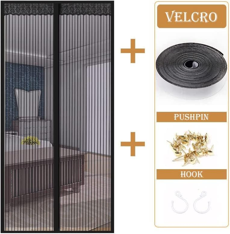 Magnetic Screen Door,Self Sealing anti Mosquito Magnetic Partition Curtain Pet and Kid Friendly Screen Door (100 X 230 CM) image number 2