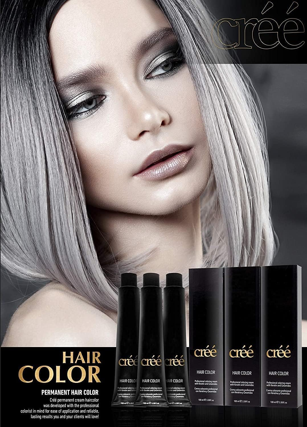 Cree Professional Permanent Hair Color, 100Ml - 3.4 Fl.Oz. (Copper Blond 7.4) - 7.4 Copper Blonde With Plex Technology image number 3