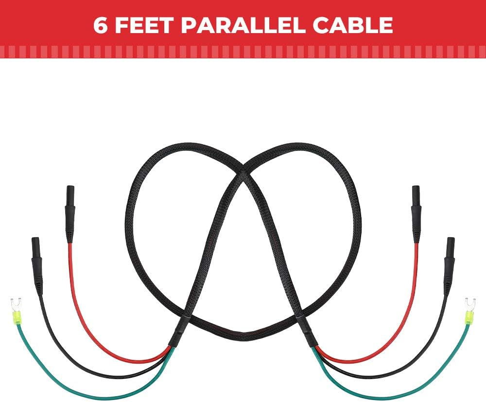 Bougerv Generator Parallel Cables for Honda Eu2200I EU 2200IC Companion Eu1000I EU3000 Handi Eu3000Is,Accessories Replacement for Honda 08E93-HPK123HI for Ipower SUA 2000 Iv Black image number 1