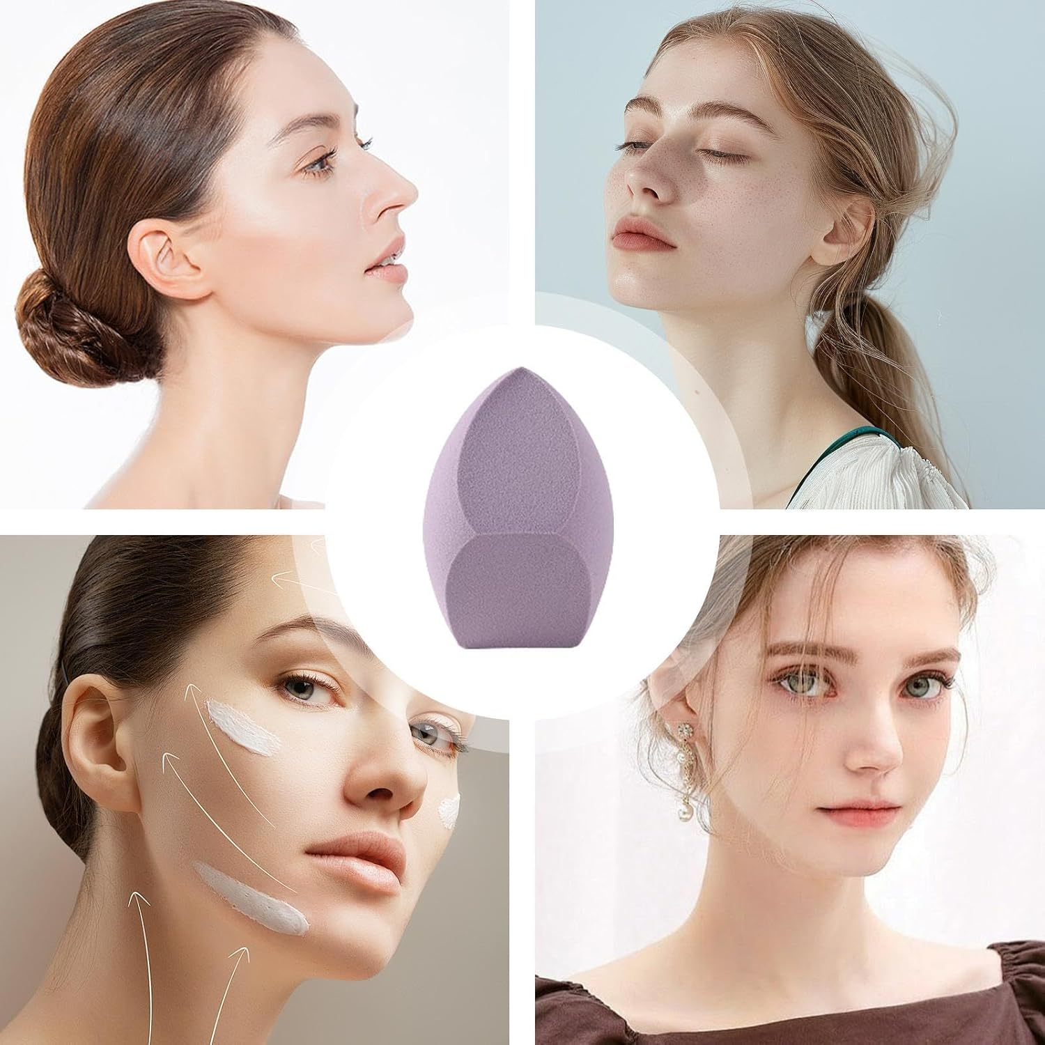 Foundation Sponge, Makeup Sponge for Foundation, Makeup Sponges for Face, Cosmetic Sponge, Makeup Blender, Makeup Sponges for Powder, Liquid Foundation image number 1