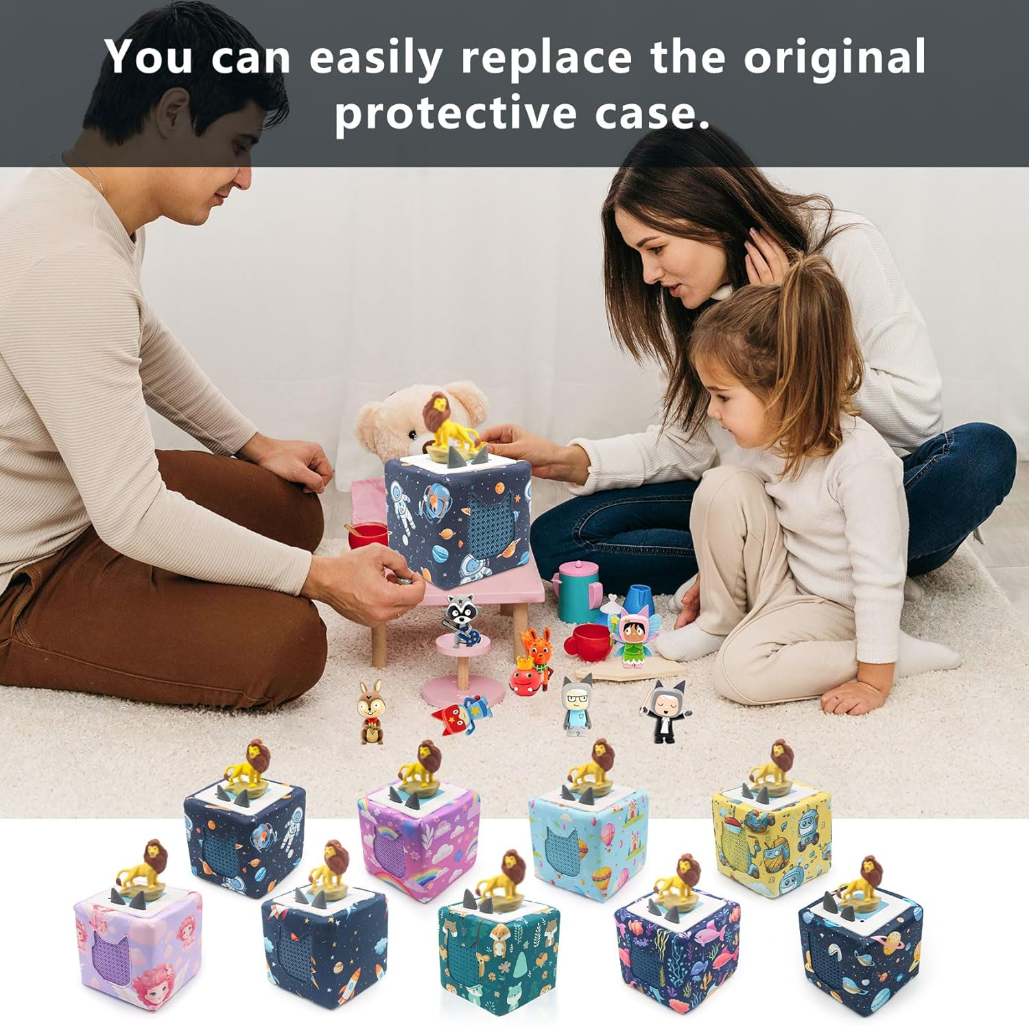 Protective Cover for Toniebox Speaker Case Cover for Toniebox Starter Accessories (Astronauts) image number 2