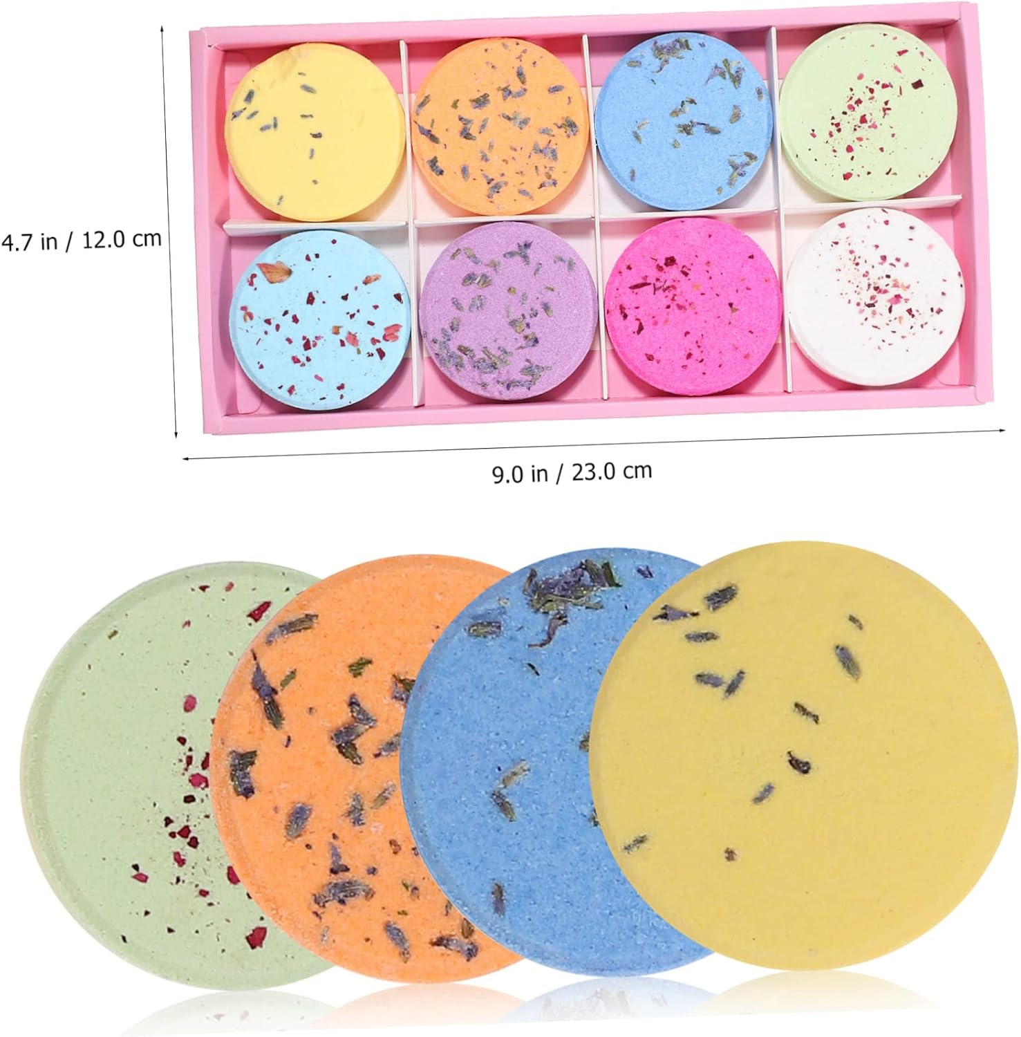 Essential Oils Shower Tablets 8 Pcs Relaxation Bath Tablets for Spa Steamers Present image number 6