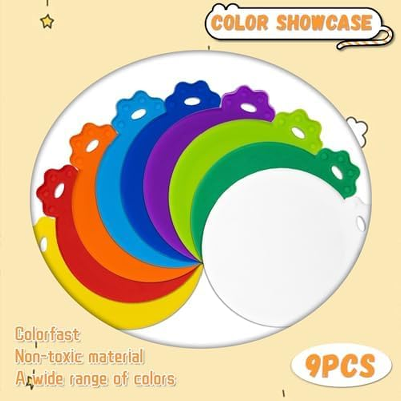 For Oui Yogurt Jar Lids，9 Pack Silicone Pet Food Can Lids, Sealed against Leaks Silicone Lids for Pet Food Can, Reusable Container Silicone Covers Most Standard Size Dog and Cat Can Tops (Colorful) image number 6