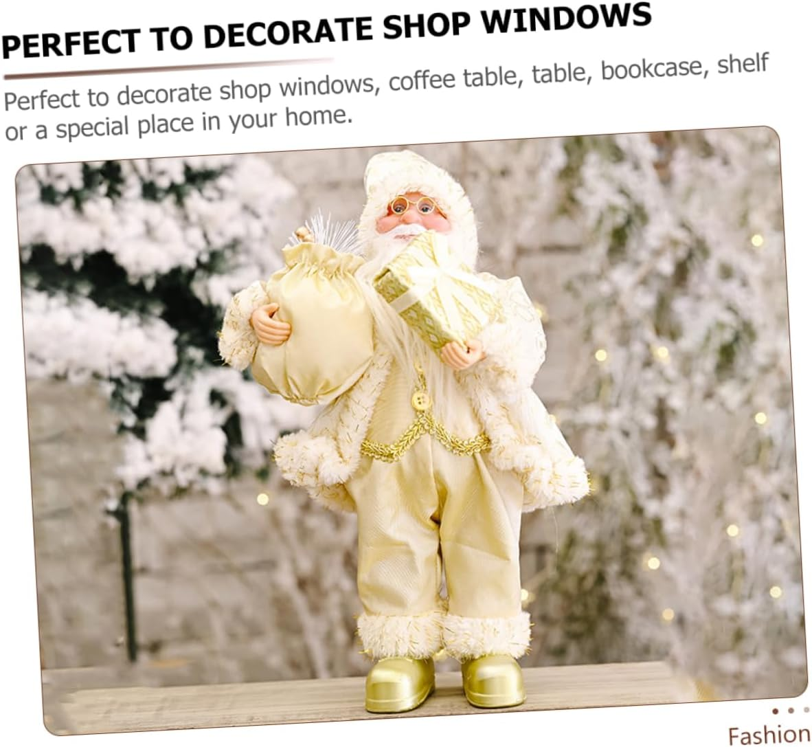 Standing Santa Claus Doll for Xmas Tabletop Xmas Ornament for Christmas House Decorations and Show Window Display image number 5