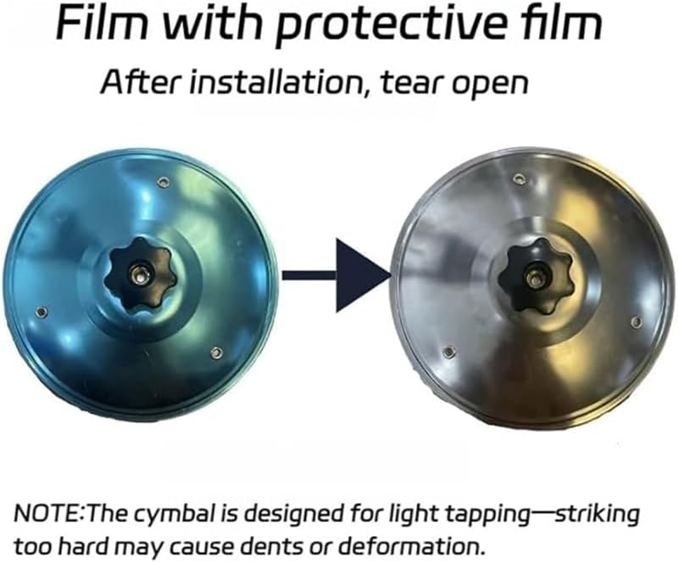 Car Cymbal, Car Crash Cymbal Air Vent - Easy Clip-On Mini Cymbal for Car Dashboard.Cool Car Interior Accessories for Entertainment(Silver)