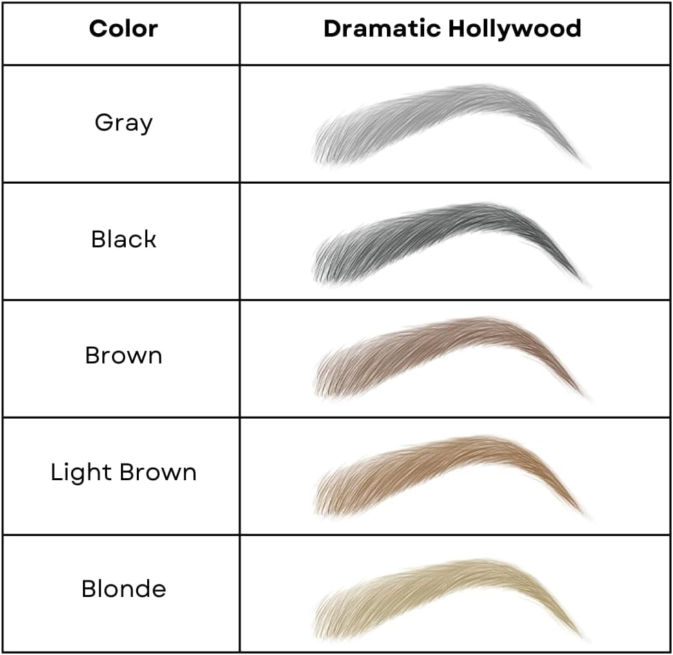 Bliss and beyond USA | Microblading & Shading Tattoo | a Combination of Hair Stoke and Powdered Brows | Non-Toxic | Vegan Friendly (Dramatic Hollywood, Brown) image number 6