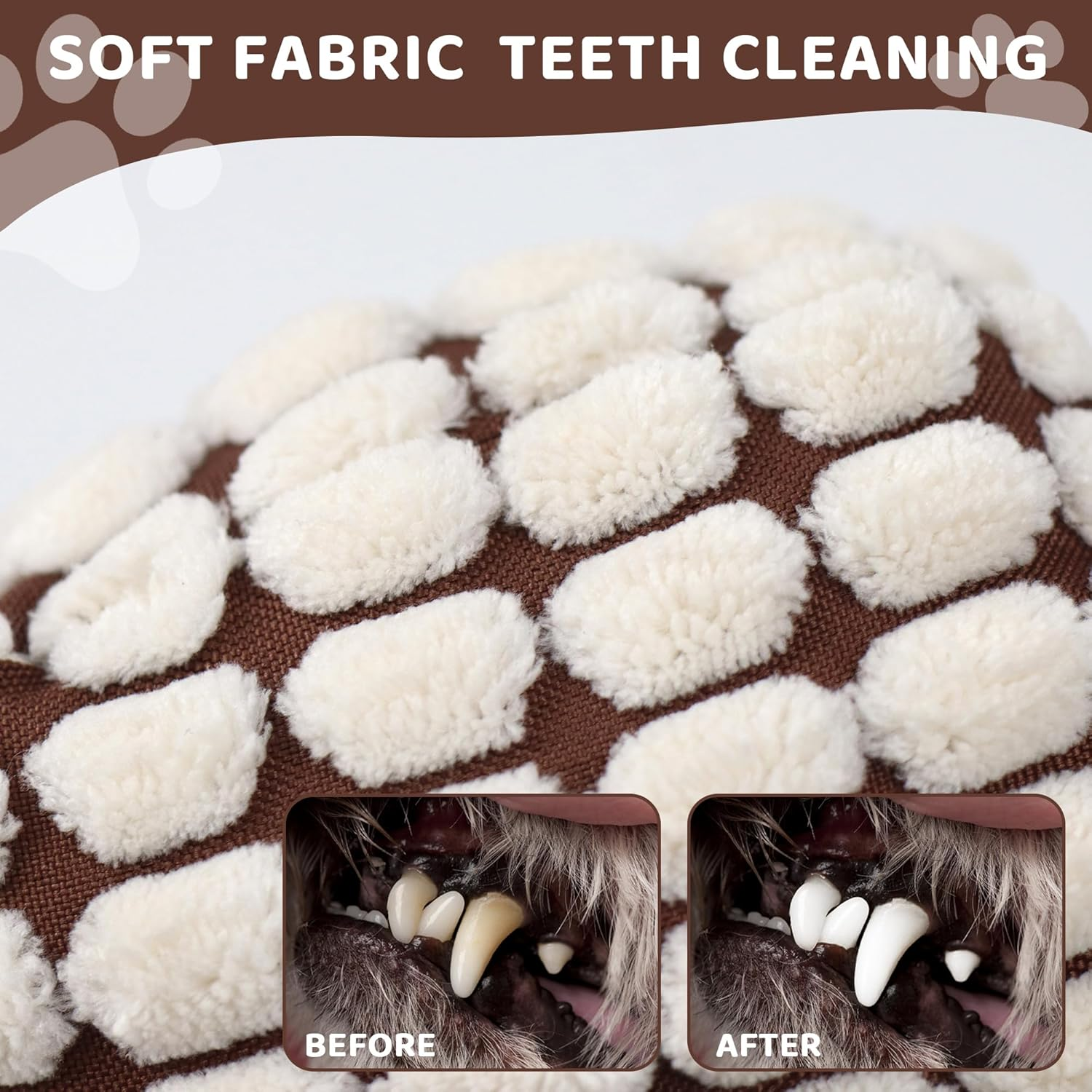 Puppy Squeaker Toys Rope Knot Donkey, Adorable Pet Squeaky Plush Toys, Perfect Companions for Small Dogs Cats Small Animals Chew Toys (White) - Grey image number 3