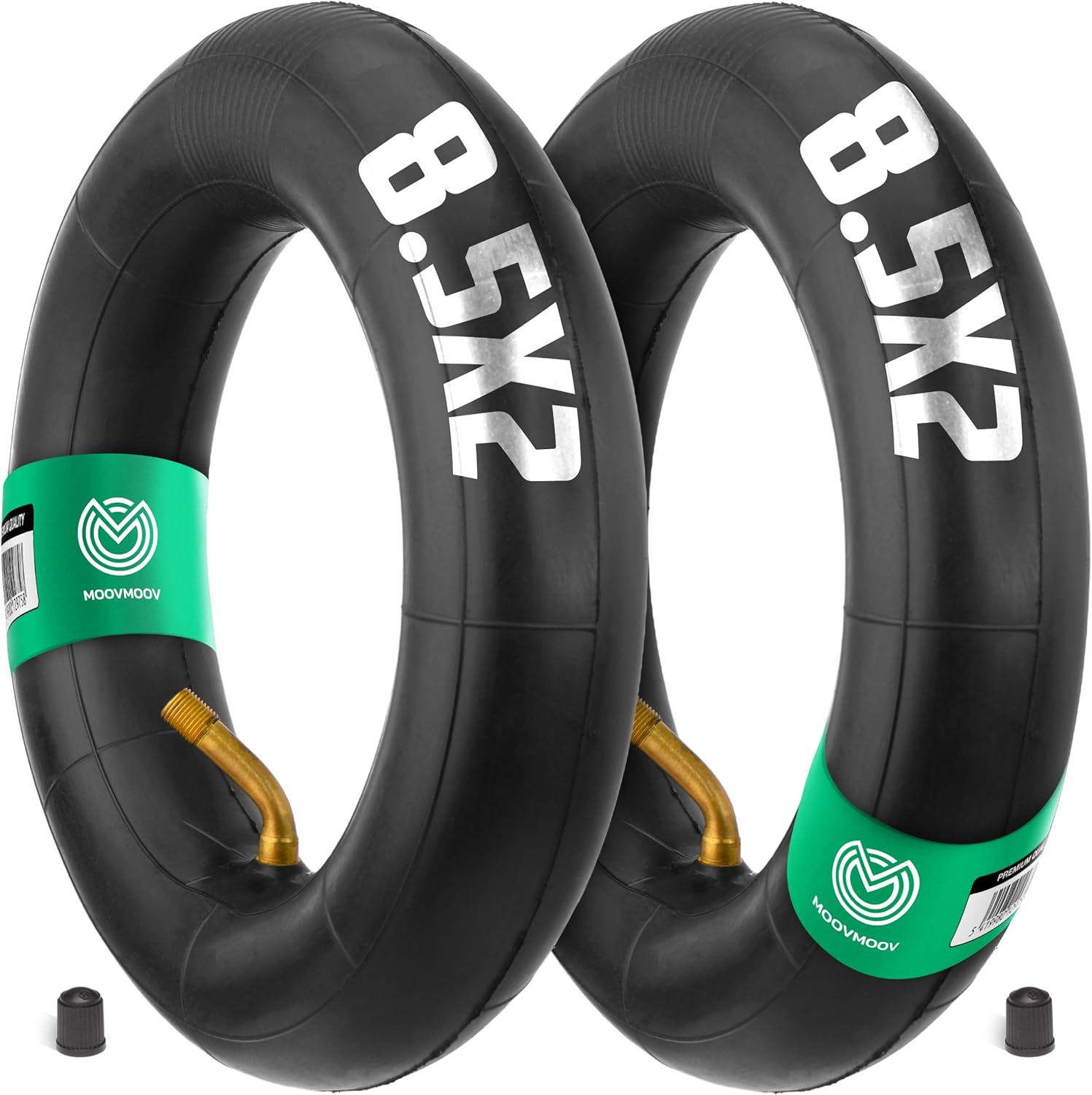 MOOVMOOV E-Scooter Tube 8 1/2 X 2 Inch (X2) - Angled Valve 45/45 - Compatible with 8 &frac12; X 2 (50-134) or 8.5 X 3.0 E Scooter Tyres - Universal with Premium Quality with Curved Valve image number 3