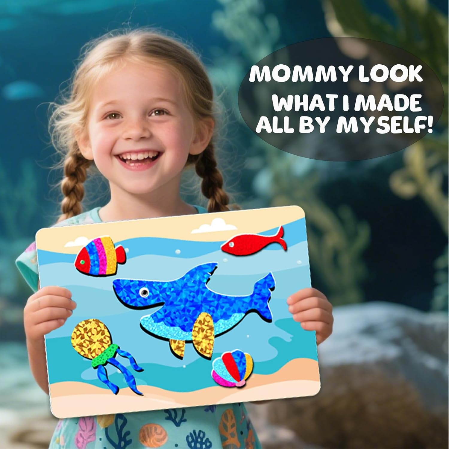 ZMLM Foil Art Kit for Kids - No Mess Art Craft Gifts Set - Christmas Crafts Supplies for 4+ Boys Stocking Stuffers & Christmas Toys for 4 5 6 7 8 9 10 Boys and Girls image number 3