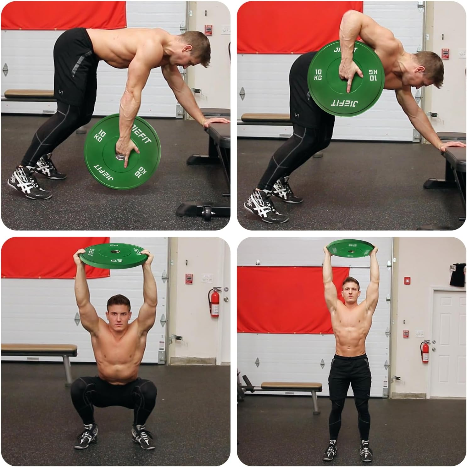 Olympic Bumper Barbell Weight Plates Rubber Bumper Plates ,50Mm Hole Steel Hub Bumper Plates Durable Weightlifting Plate for Bodybuilding, Strength Training, Weightlifting, Crossfit Fitness Gym Equipment image number 6