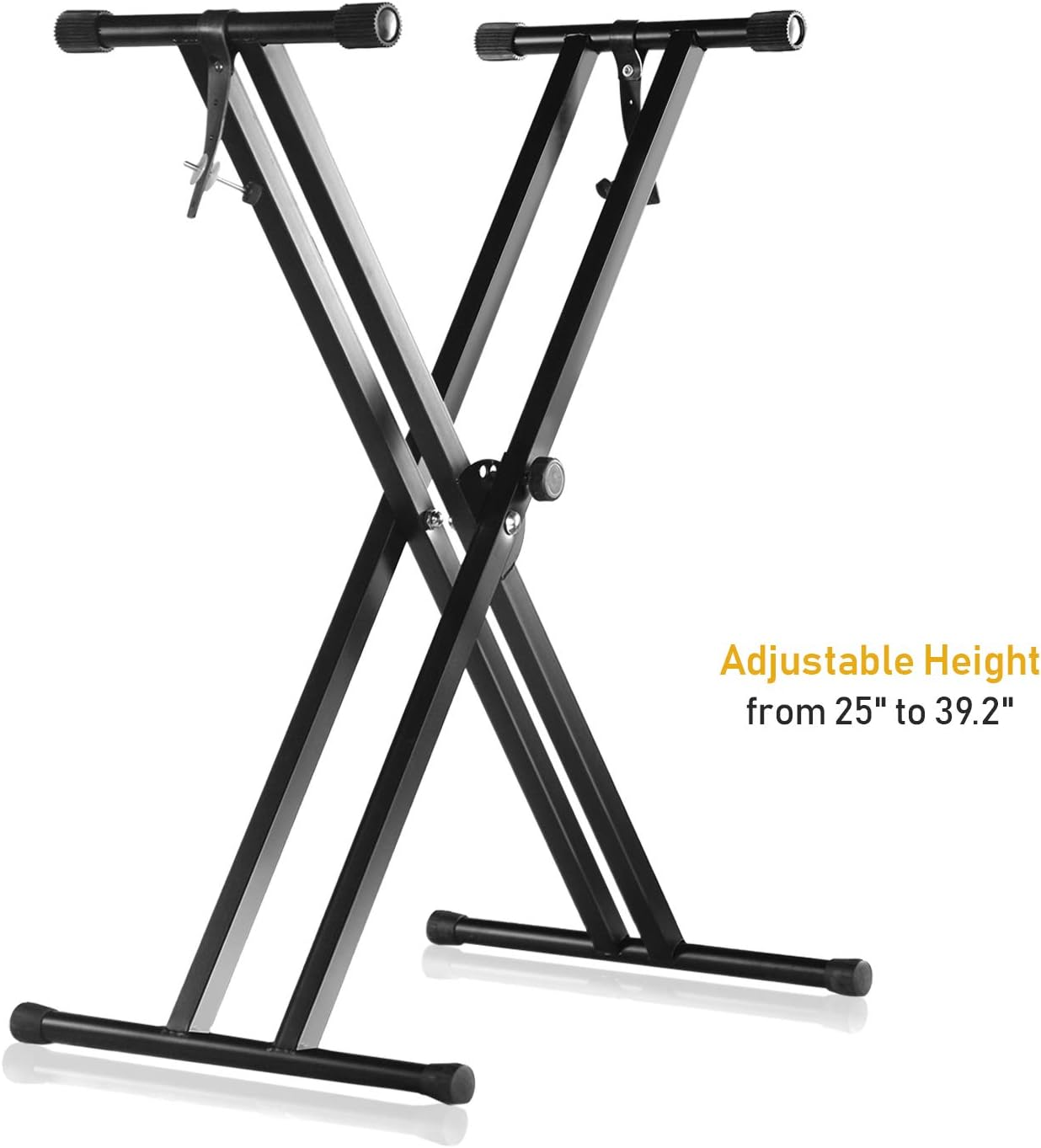 Pro Series Adjustable Double-Braced X Style Piano Keyboard Heavy Duty Premium Stand - Black APL1301 image number 4