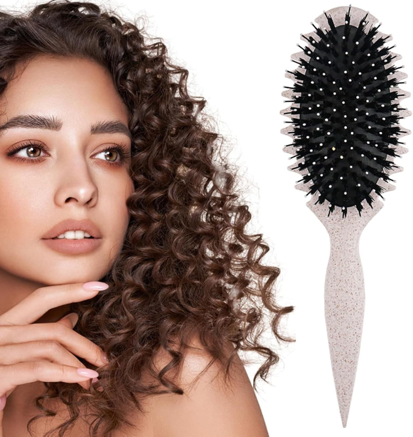 Curly Hair Brush, Curl Comb, Curl Define Styling Brush for Curly Hair, Curly Hair Brush, Curl Define Styling Brush, 2024 New Curly Hair Brush for Detangling for Combing Men and Women (Purple)