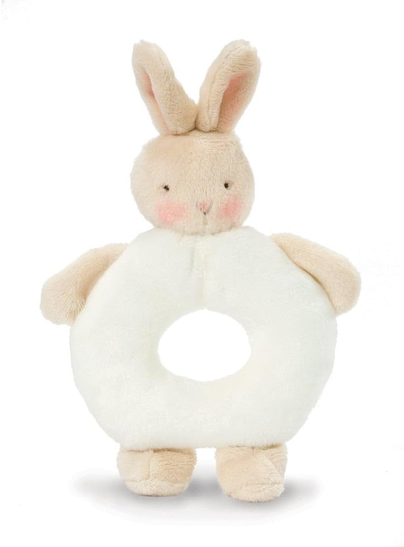 Bunnies by the Bay Ring Rattle Bunny Soft Toy, White