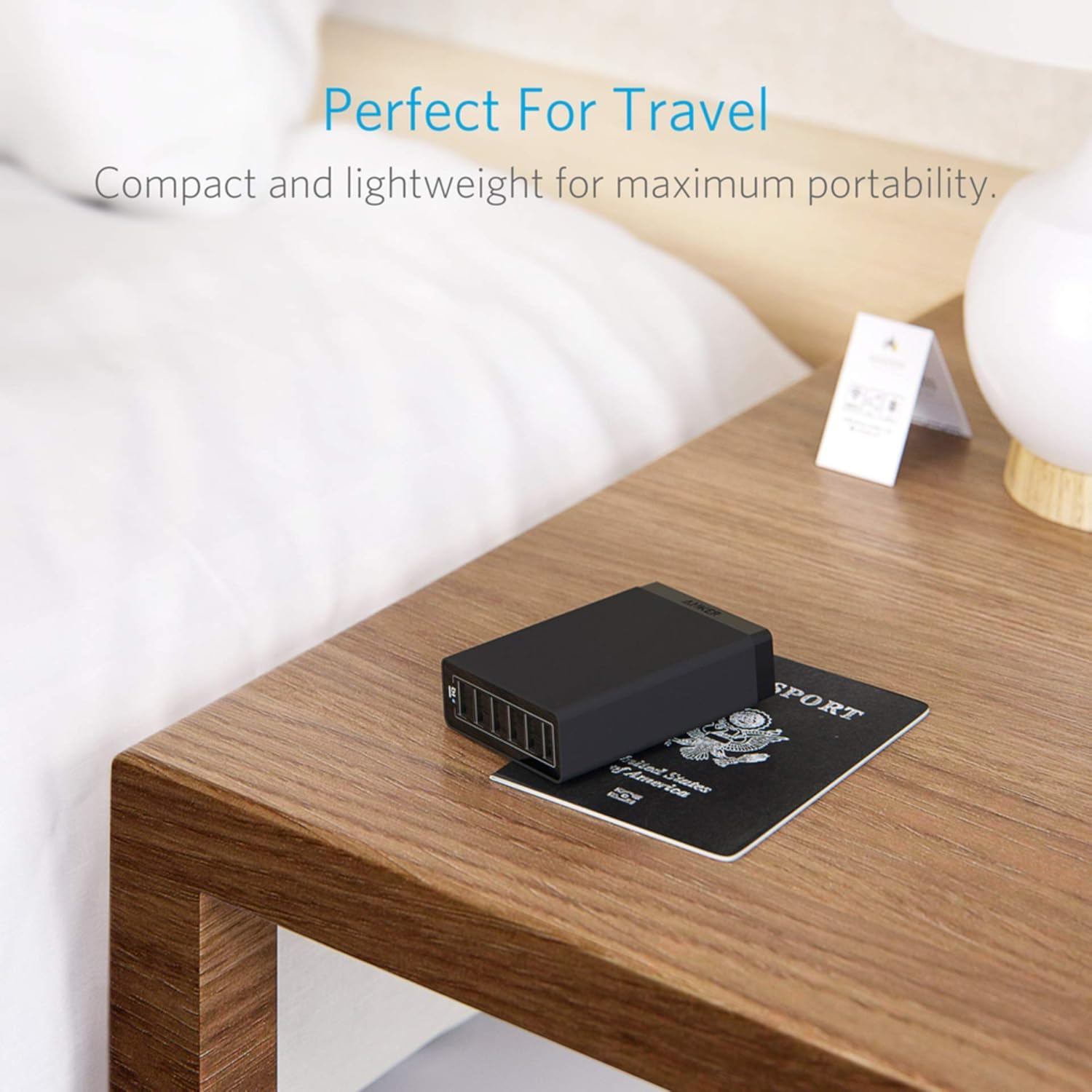 Anker 60W 6-Port USB Wall Charger, Powerport 6 for Iphone, Ipad Pro/Air/Mini/Ipod, Galaxy, Lg, Nexus, HTC and More